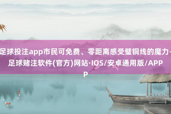 足球投注app市民可免费、零距离感受璧铜线的魔力-足球赌注软件(官方)网站·IOS/安卓通用版/APP