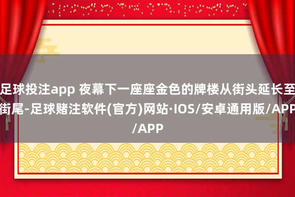 足球投注app 夜幕下一座座金色的牌楼从街头延长至街尾-足球赌注软件(官方)网站·IOS/安卓通用版/APP