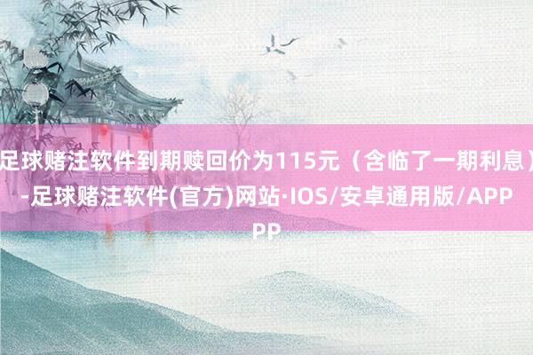 足球赌注软件到期赎回价为115元（含临了一期利息）-足球赌注软件(官方)网站·IOS/安卓通用版/APP