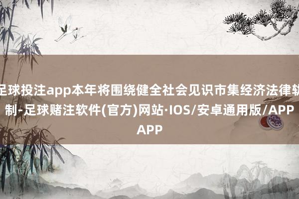 足球投注app本年将围绕健全社会见识市集经济法律轨制-足球赌注软件(官方)网站·IOS/安卓通用版/APP
