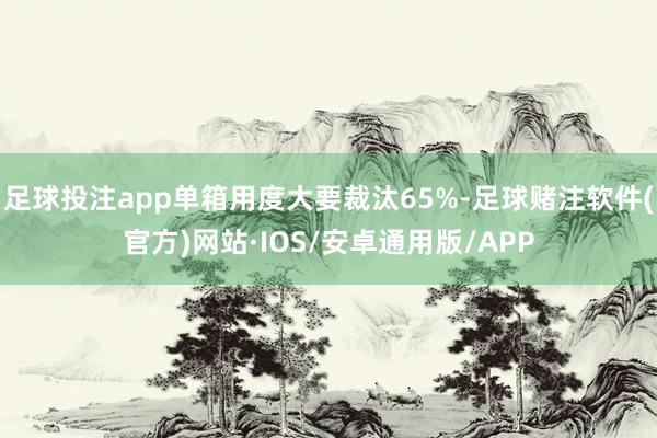 足球投注app单箱用度大要裁汰65%-足球赌注软件(官方)网站·IOS/安卓通用版/APP