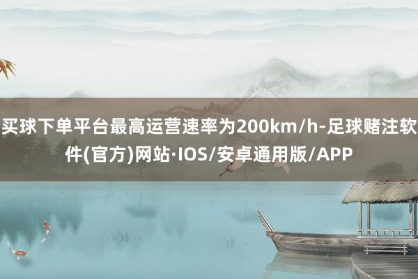 买球下单平台最高运营速率为200km/h-足球赌注软件(官方)网站·IOS/安卓通用版/APP