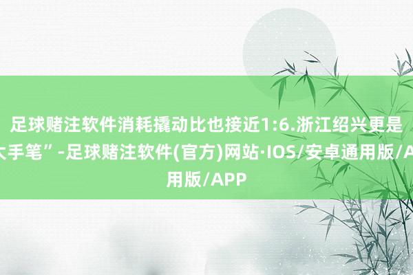 足球赌注软件消耗撬动比也接近1:6.　　浙江绍兴更是“大手笔”-足球赌注软件(官方)网站·IOS/安卓通用版/APP