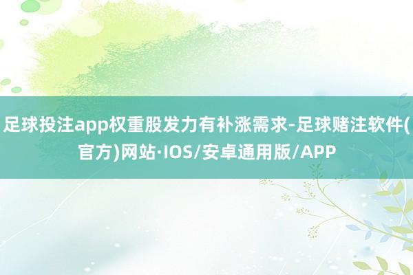 足球投注app权重股发力有补涨需求-足球赌注软件(官方)网站·IOS/安卓通用版/APP