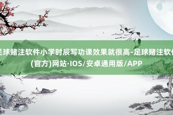 足球赌注软件小学时辰写功课效果就很高-足球赌注软件(官方)网站·IOS/安卓通用版/APP