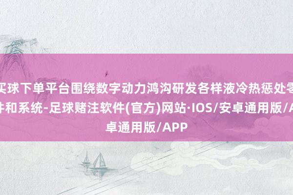 买球下单平台围绕数字动力鸿沟研发各样液冷热惩处零部件和系统-足球赌注软件(官方)网站·IOS/安卓通用版/APP
