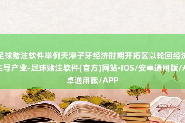 足球赌注软件举例天津子牙经济时期开拓区以轮回经济为主导产业-足球赌注软件(官方)网站·IOS/安卓通用版/APP