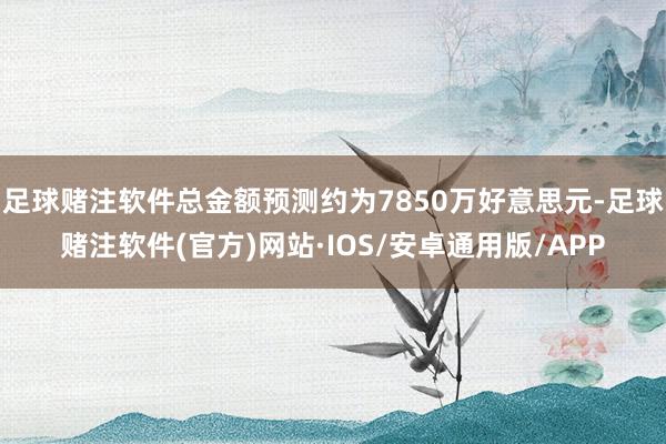 足球赌注软件总金额预测约为7850万好意思元-足球赌注软件(官方)网站·IOS/安卓通用版/APP