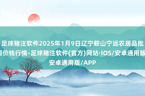 足球赌注软件2025年1月9日辽宁鞍山宁远农居品批发阛阓价钱行情-足球赌注软件(官方)网站·IOS/安卓通用版/APP
