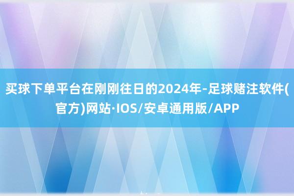 买球下单平台　　在刚刚往日的2024年-足球赌注软件(官方)网站·IOS/安卓通用版/APP
