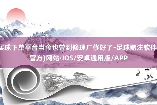 买球下单平台当今也曾到修理厂修好了-足球赌注软件(官方)网站·IOS/安卓通用版/APP