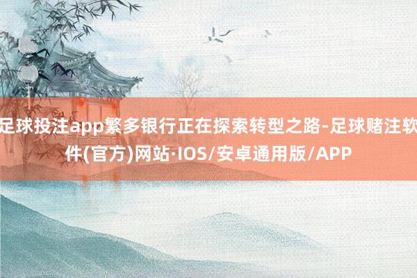 足球投注app繁多银行正在探索转型之路-足球赌注软件(官方)网站·IOS/安卓通用版/APP