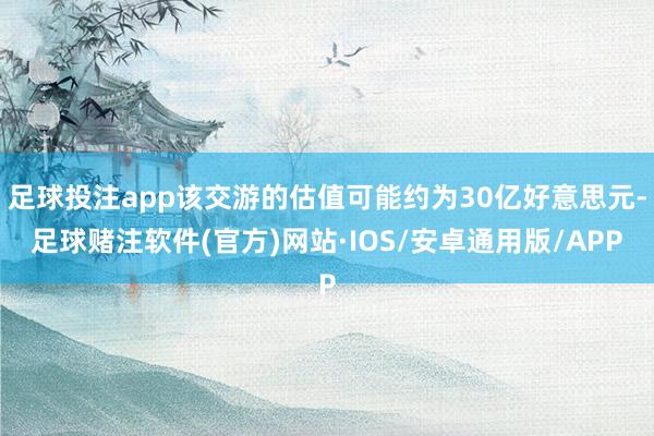 足球投注app该交游的估值可能约为30亿好意思元-足球赌注软件(官方)网站·IOS/安卓通用版/APP