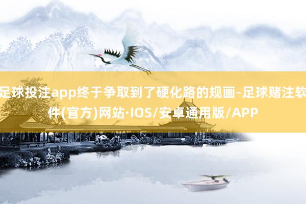 足球投注app终于争取到了硬化路的规画-足球赌注软件(官方)网站·IOS/安卓通用版/APP