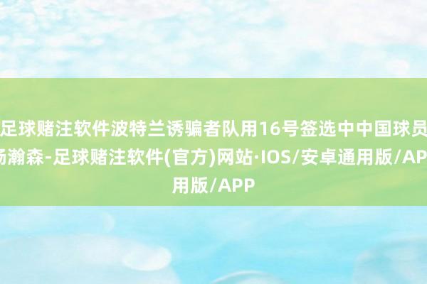 足球赌注软件波特兰诱骗者队用16号签选中中国球员杨瀚森-足球赌注软件(官方)网站·IOS/安卓通用版/APP