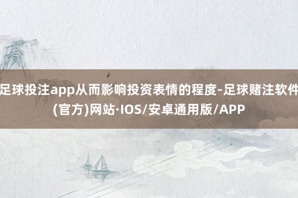 足球投注app从而影响投资表情的程度-足球赌注软件(官方)网站·IOS/安卓通用版/APP