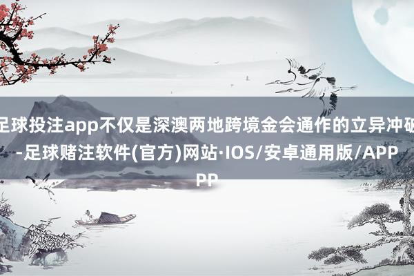 足球投注app不仅是深澳两地跨境金会通作的立异冲破-足球赌注软件(官方)网站·IOS/安卓通用版/APP